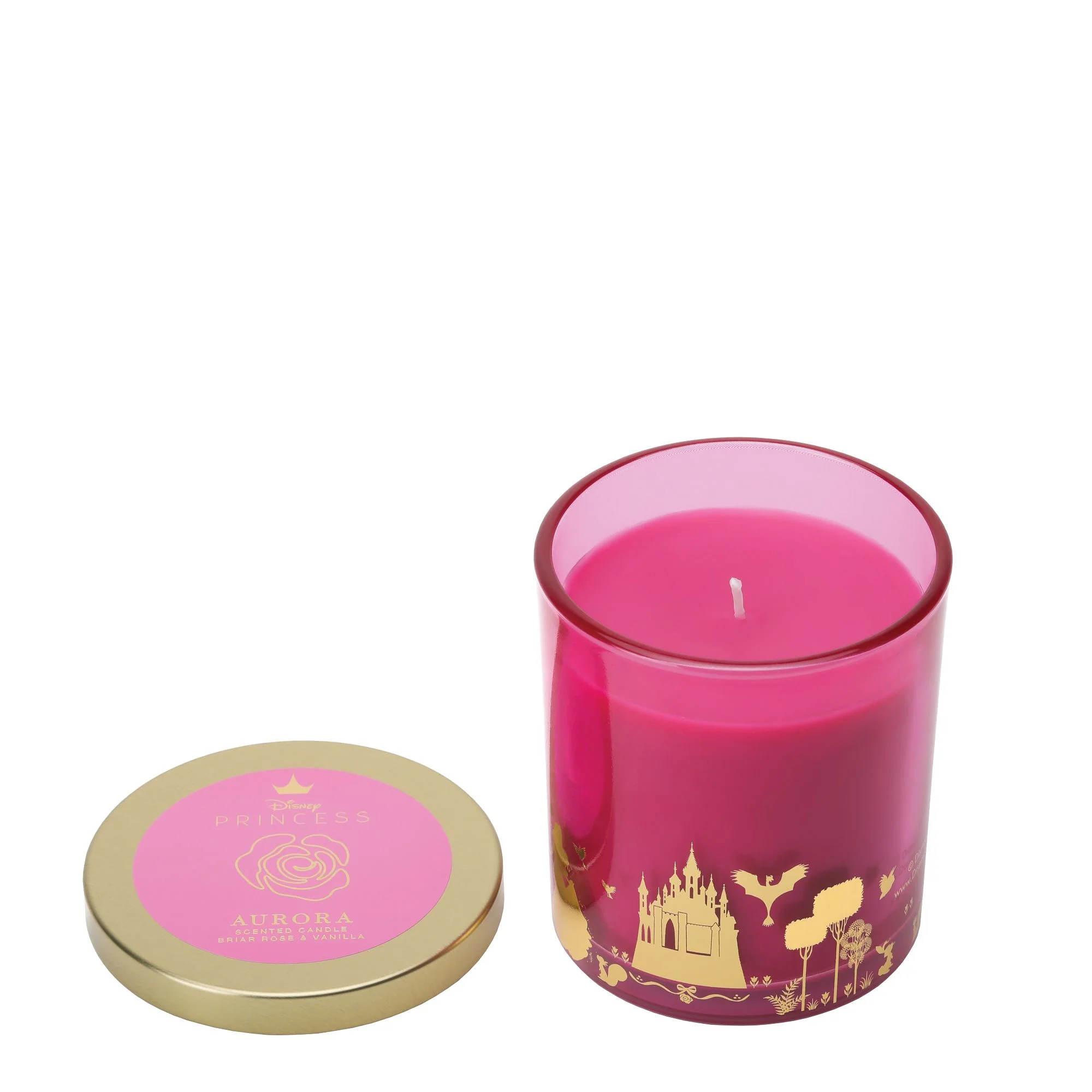 Aurora Briar Rose & Vanilla Foiled Glass Candle - Image 4