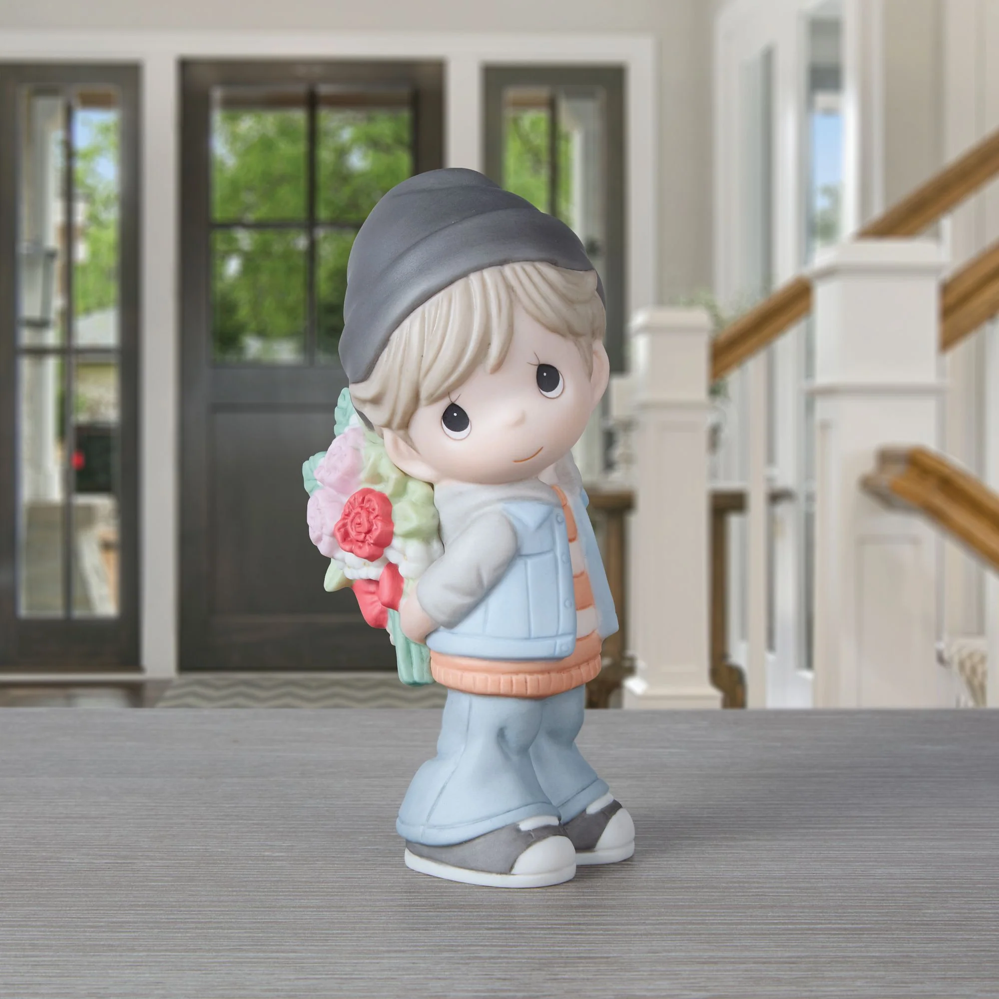Boy Holding Flowers Figurine by Precious Moments - Image 2