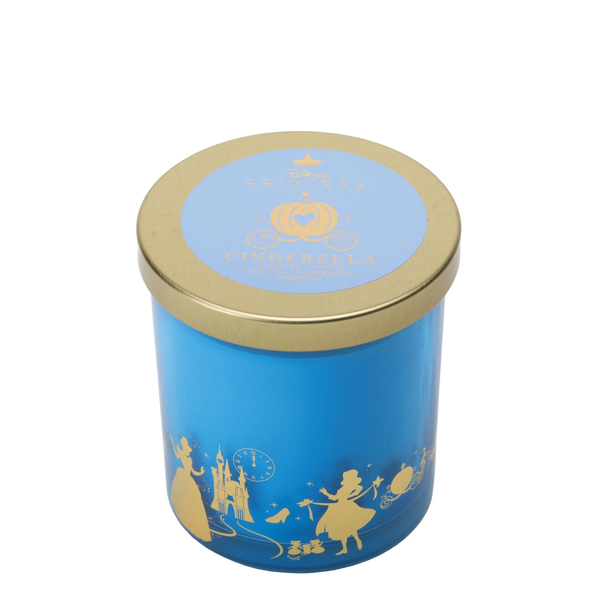 Cinderella Crystal Gardenia & Pumpkin Foiled Glass Candle