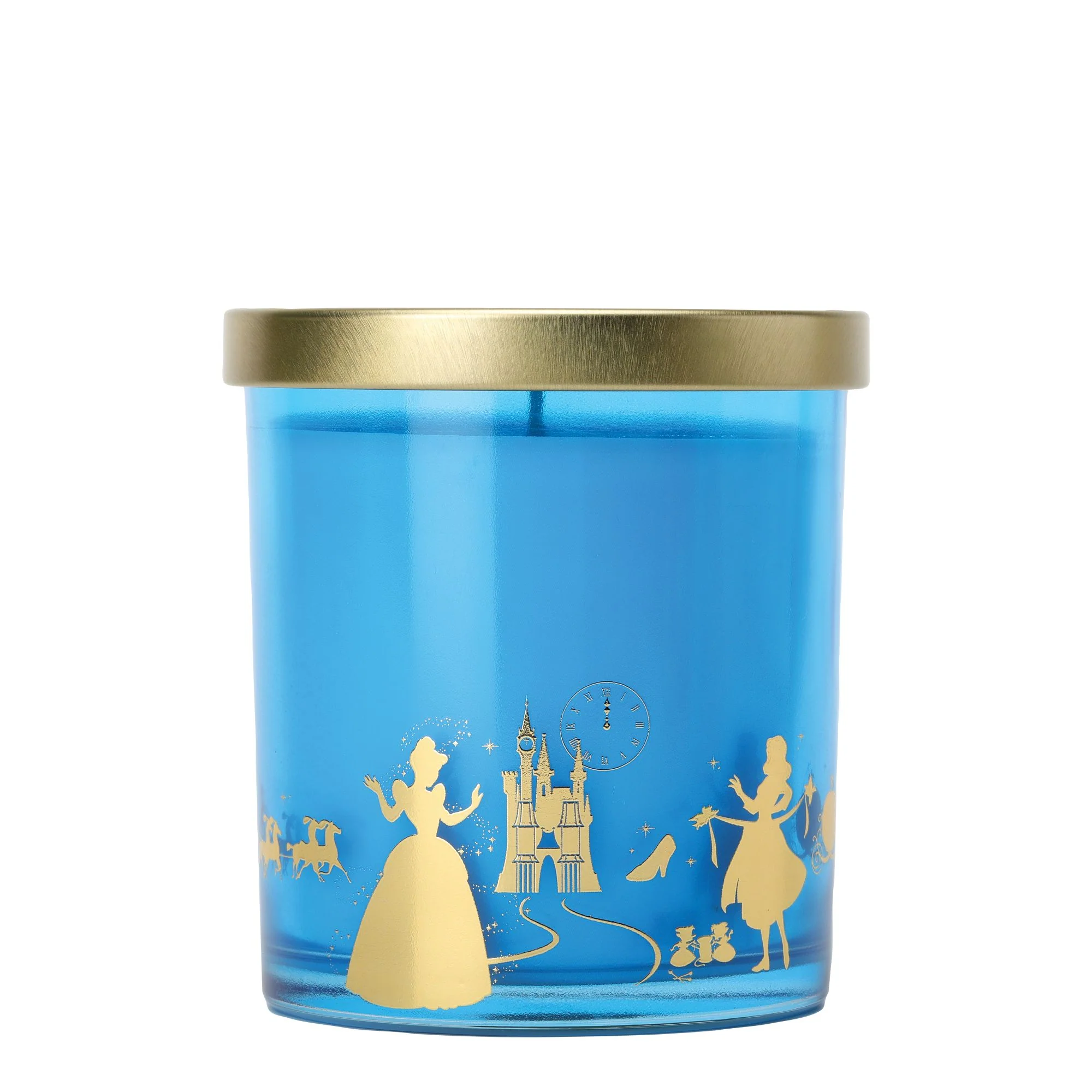 Cinderella Crystal Gardenia & Pumpkin Foiled Glass Candle - Image 2