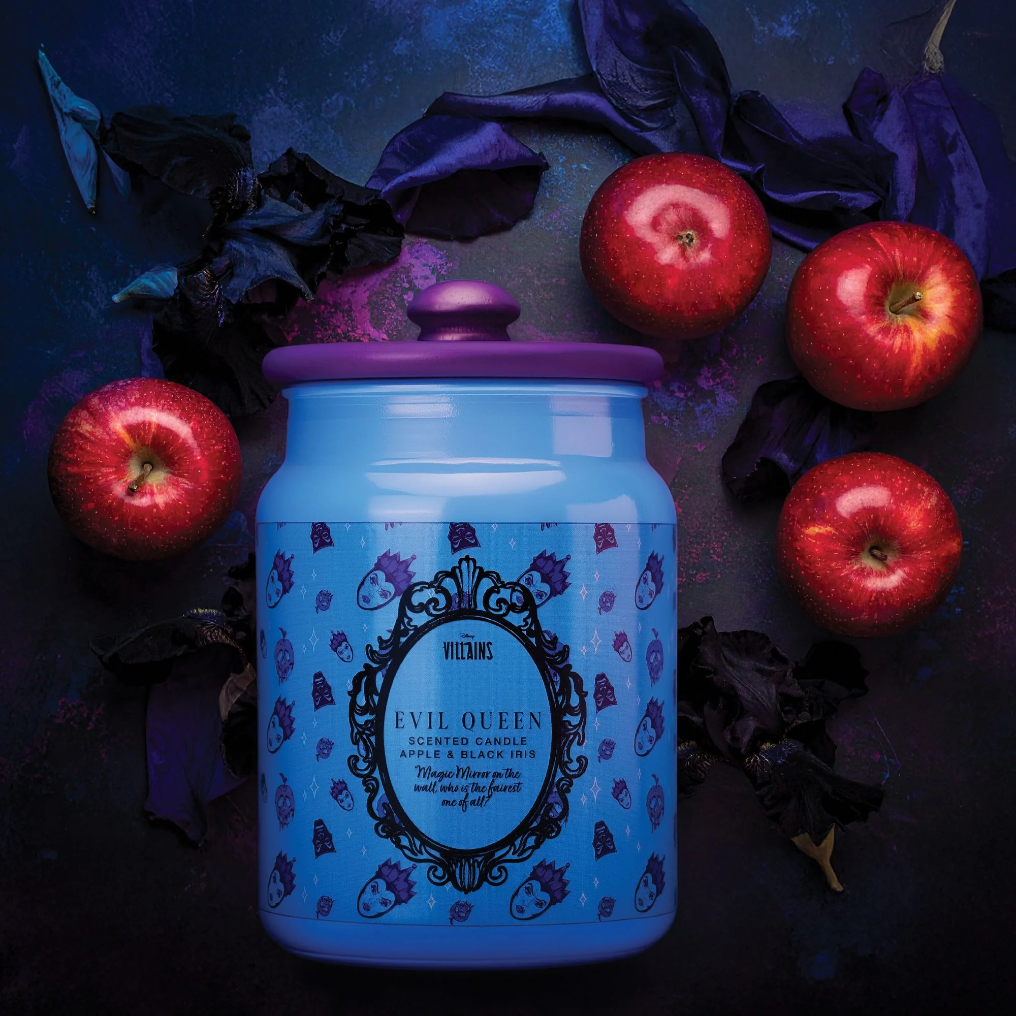 Evil Queeen Poison Apple & Black Iris Ceramic Jar Candle - Image 5
