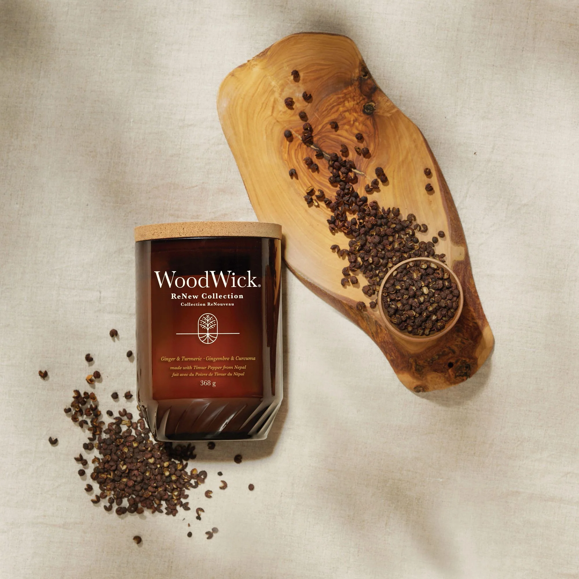 Ginger & Turmeric Renew Large Candle by WoodWick - Image 4