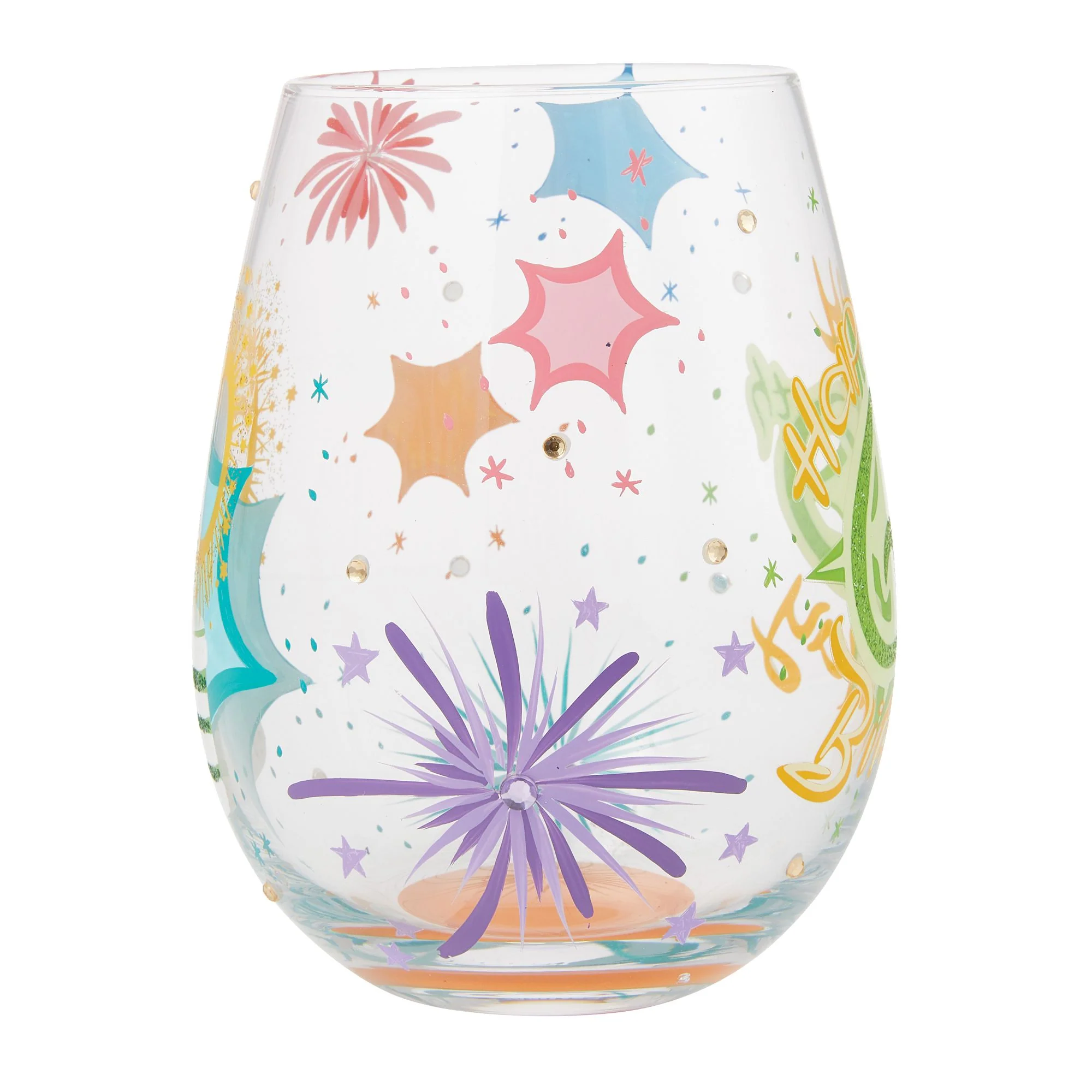 Happy 60th Birthday Stemless Wine Glass by Lolita - Image 5