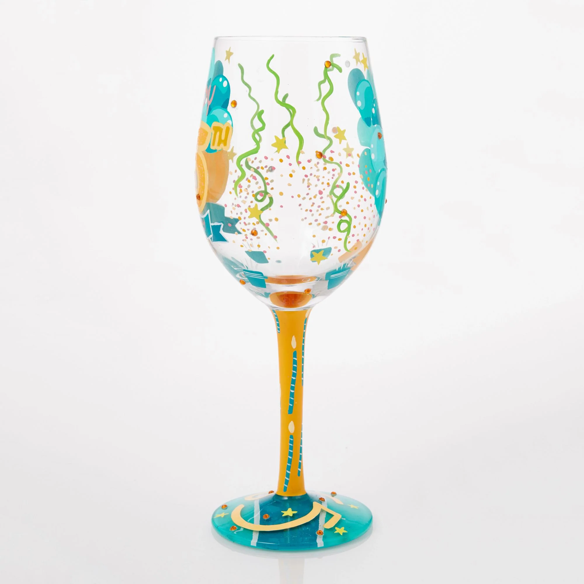 Happy 65th Birthday Wine Glass - Image 3