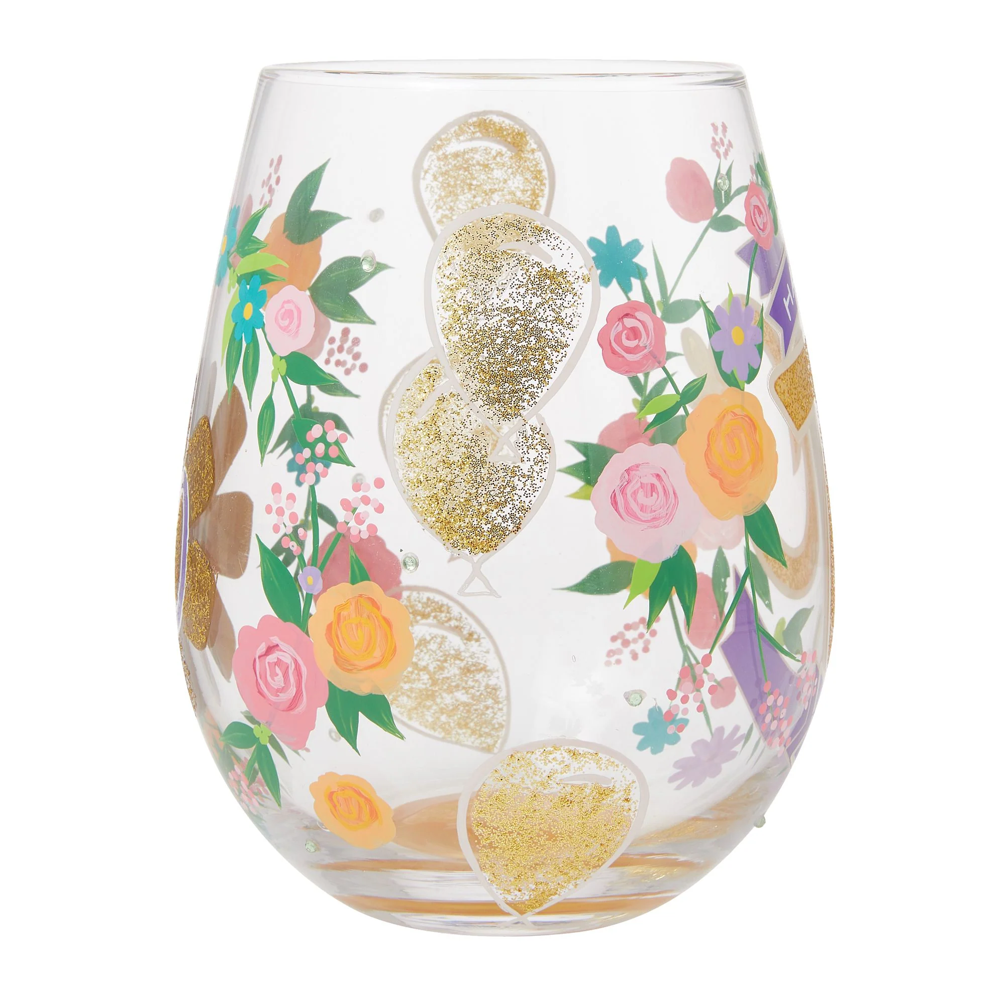 Happy 70th Birthday Stemless Wine Glass by Lolita - Image 5