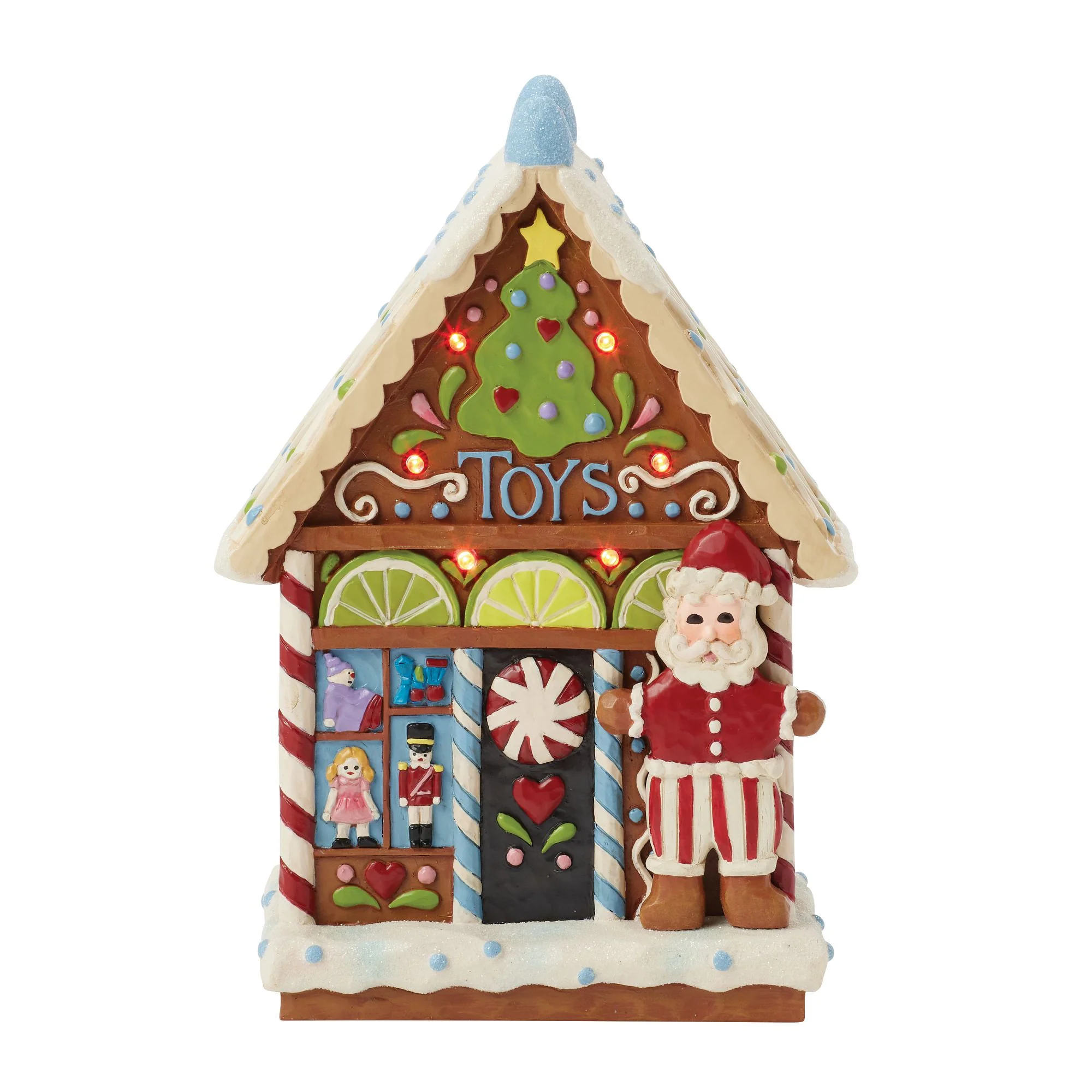 Gingerbread Toy Shop LED - "Wishing You a Sweet Christmas"