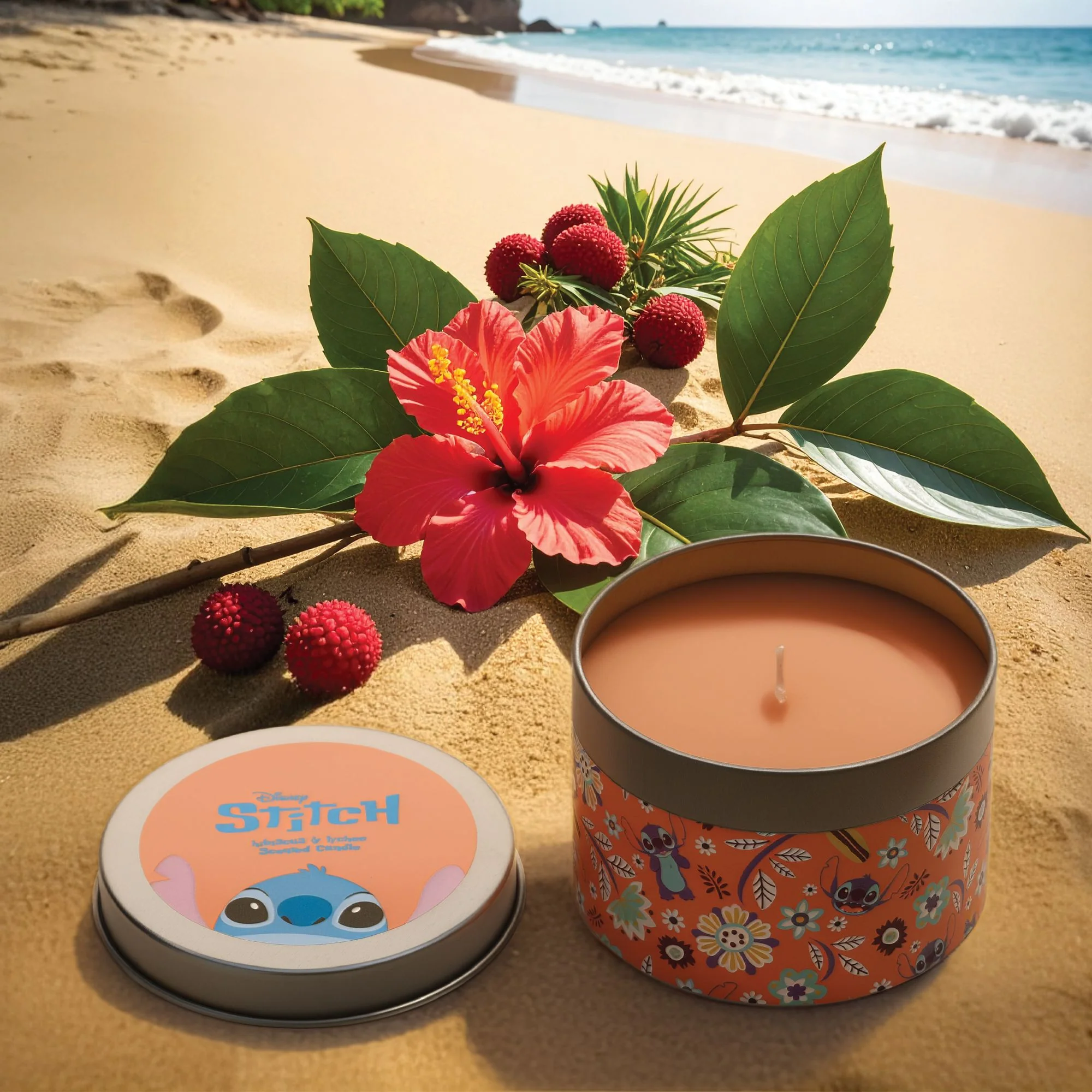 Lilo & Stitch Hibiscus & Lychee Tin Candle - Image 2