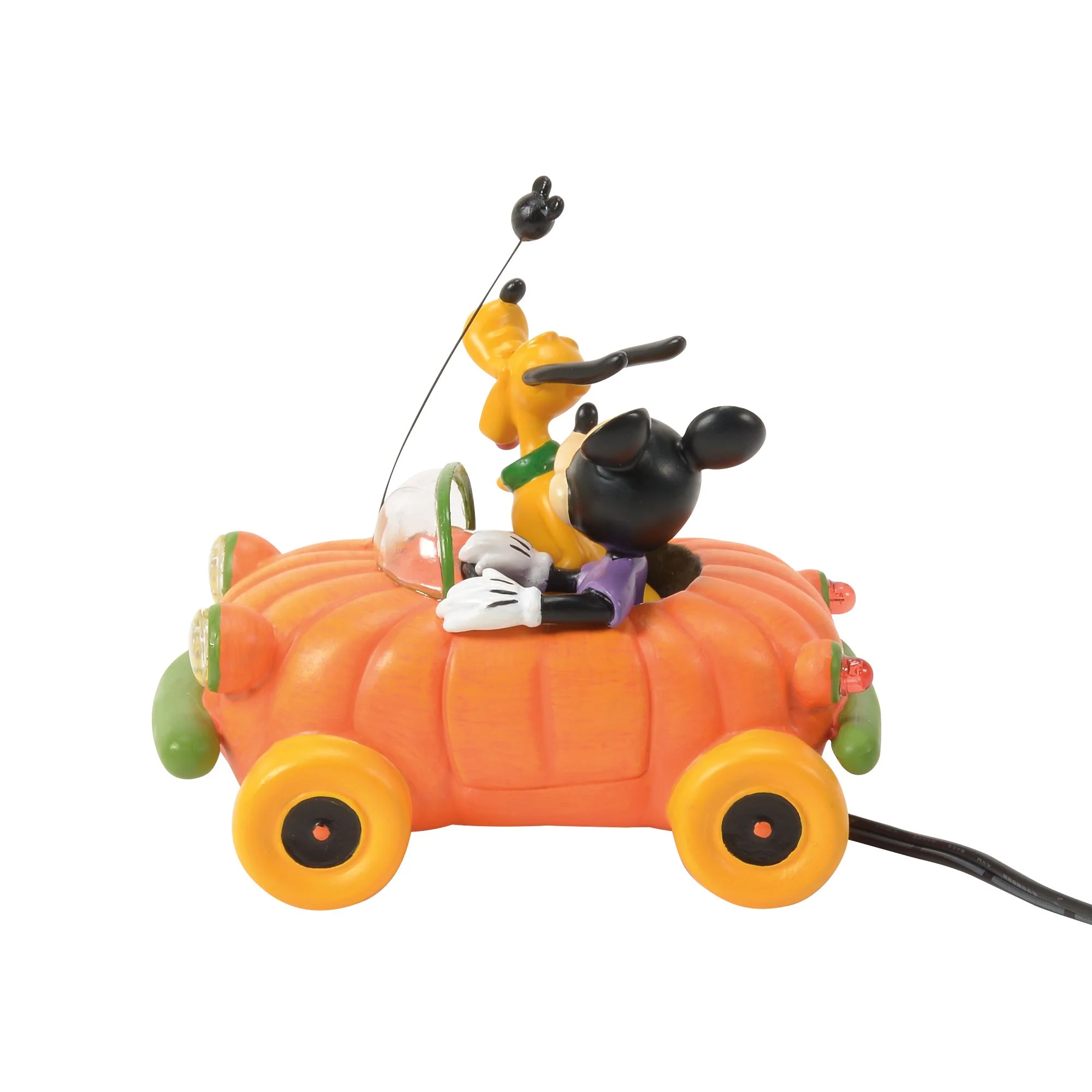 Lit Pumpkin Car Disney Village by D56 - Image 5