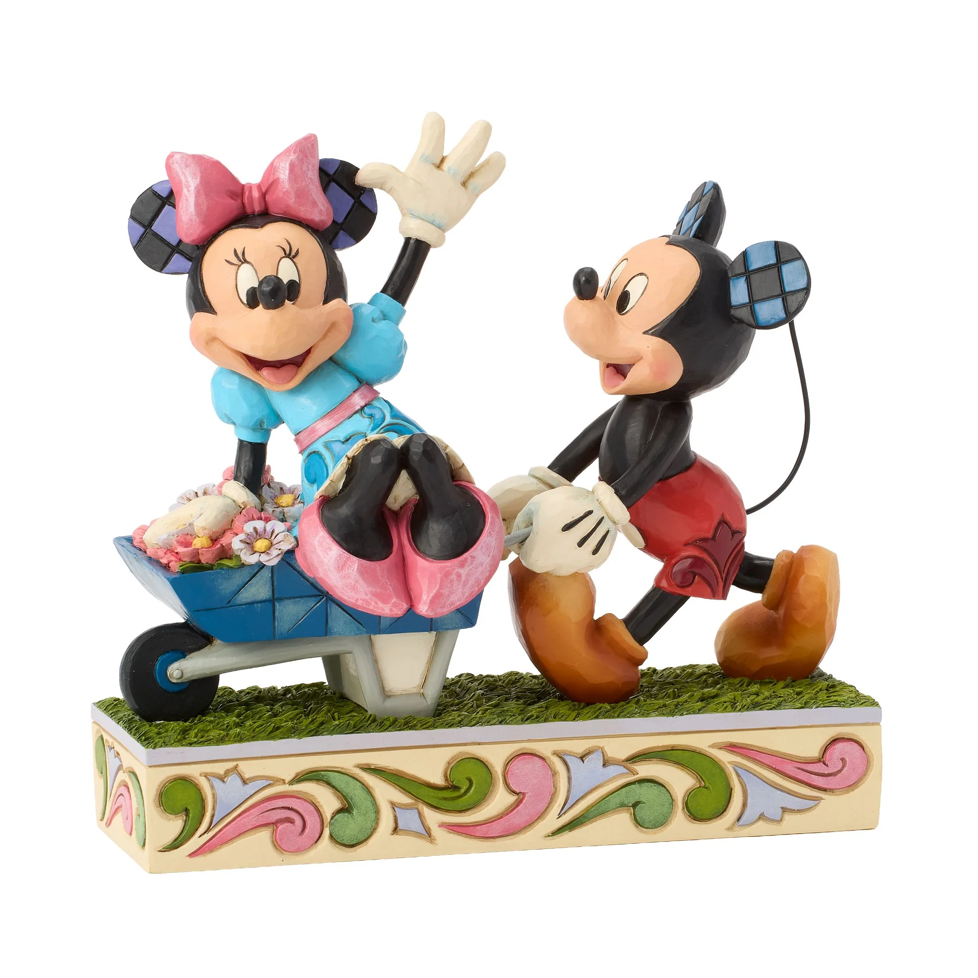 Mickey Minnie Wheelbarrow Figurine - Image 2