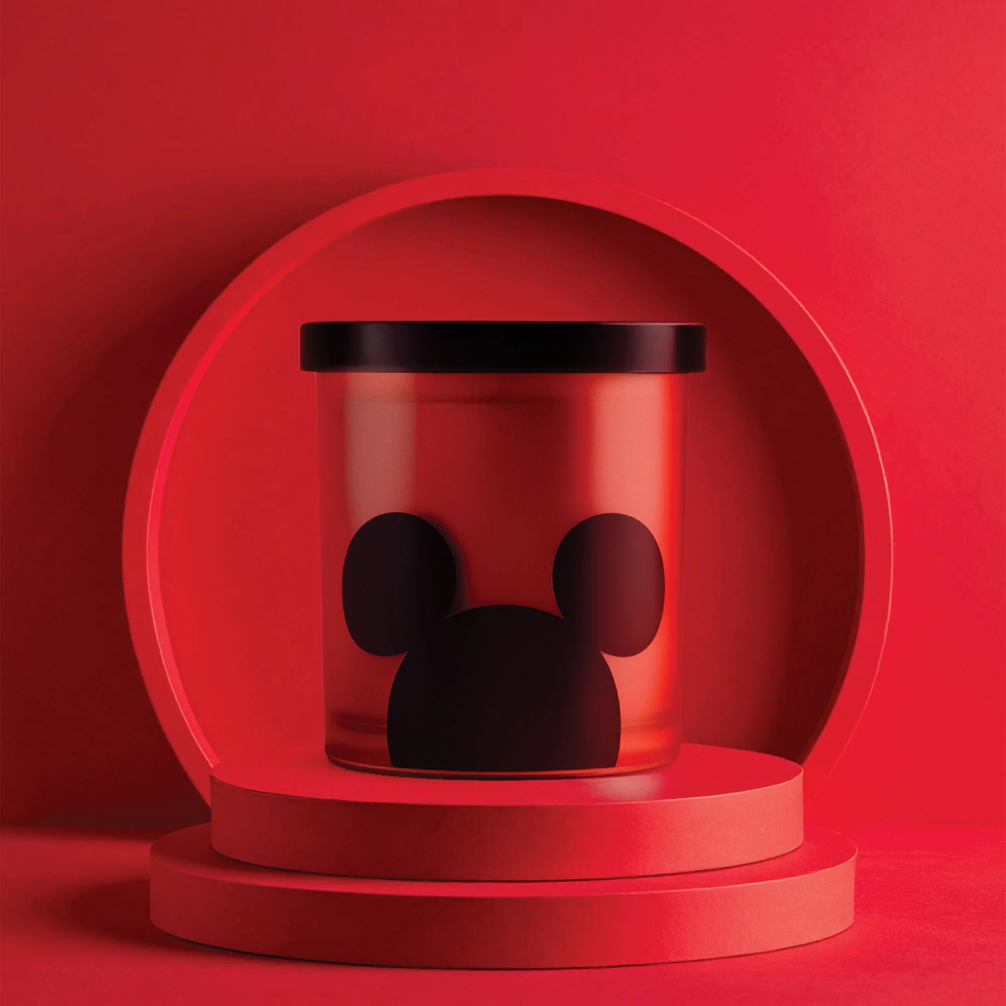 Mickey Mouse Red Cedar Musk Glass Candle - Image 2