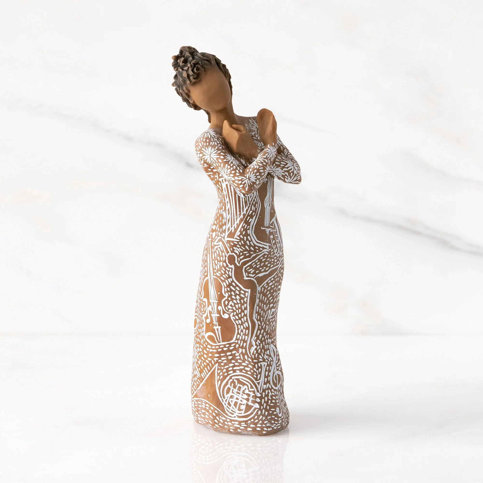 Music Speaks Figurine (darker skin and hair) by Willow Tree - Image 2