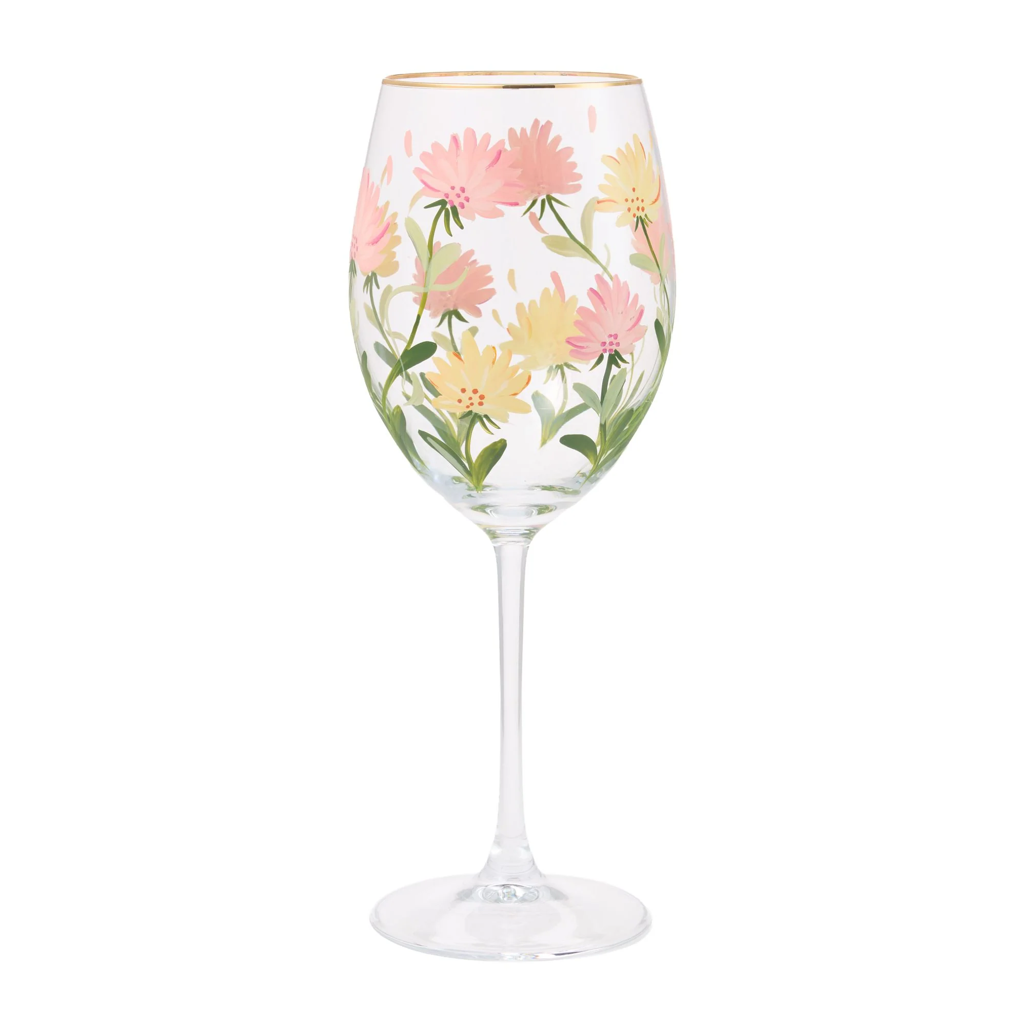 Pink Flower Wine Glass - Image 6