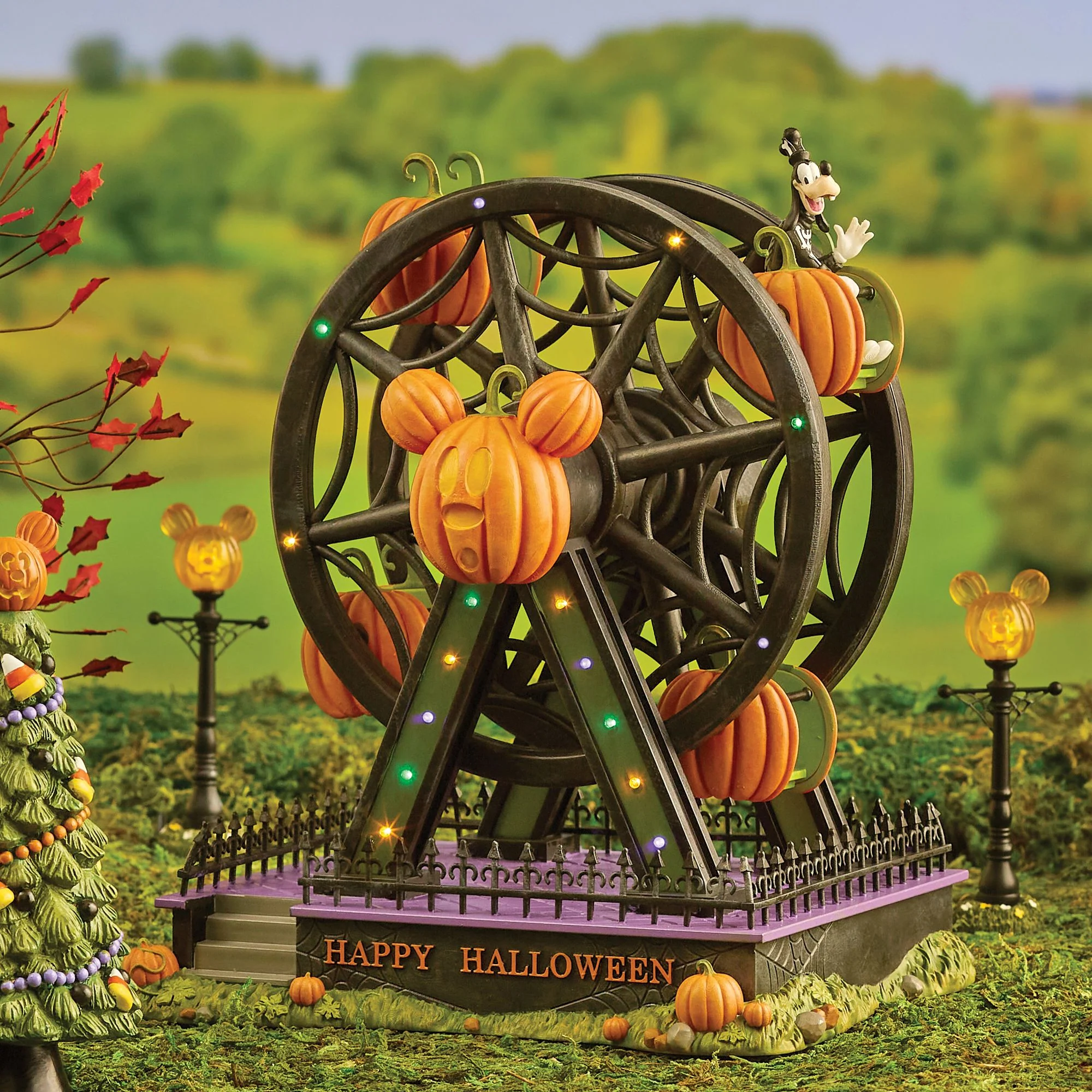 Pumpkintown Illuminated Ferris Wheel - Disney Village by D56 - Image 2