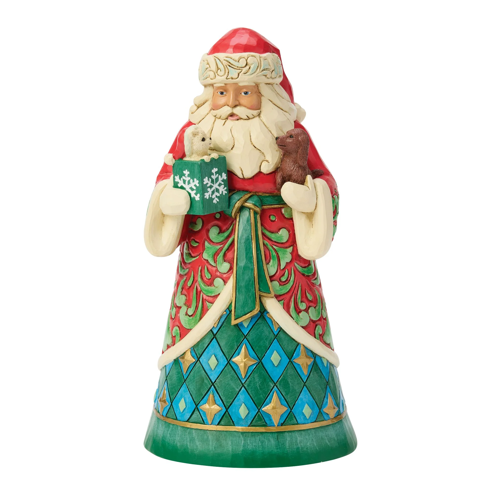 Santa with Rescue Pets Figurine