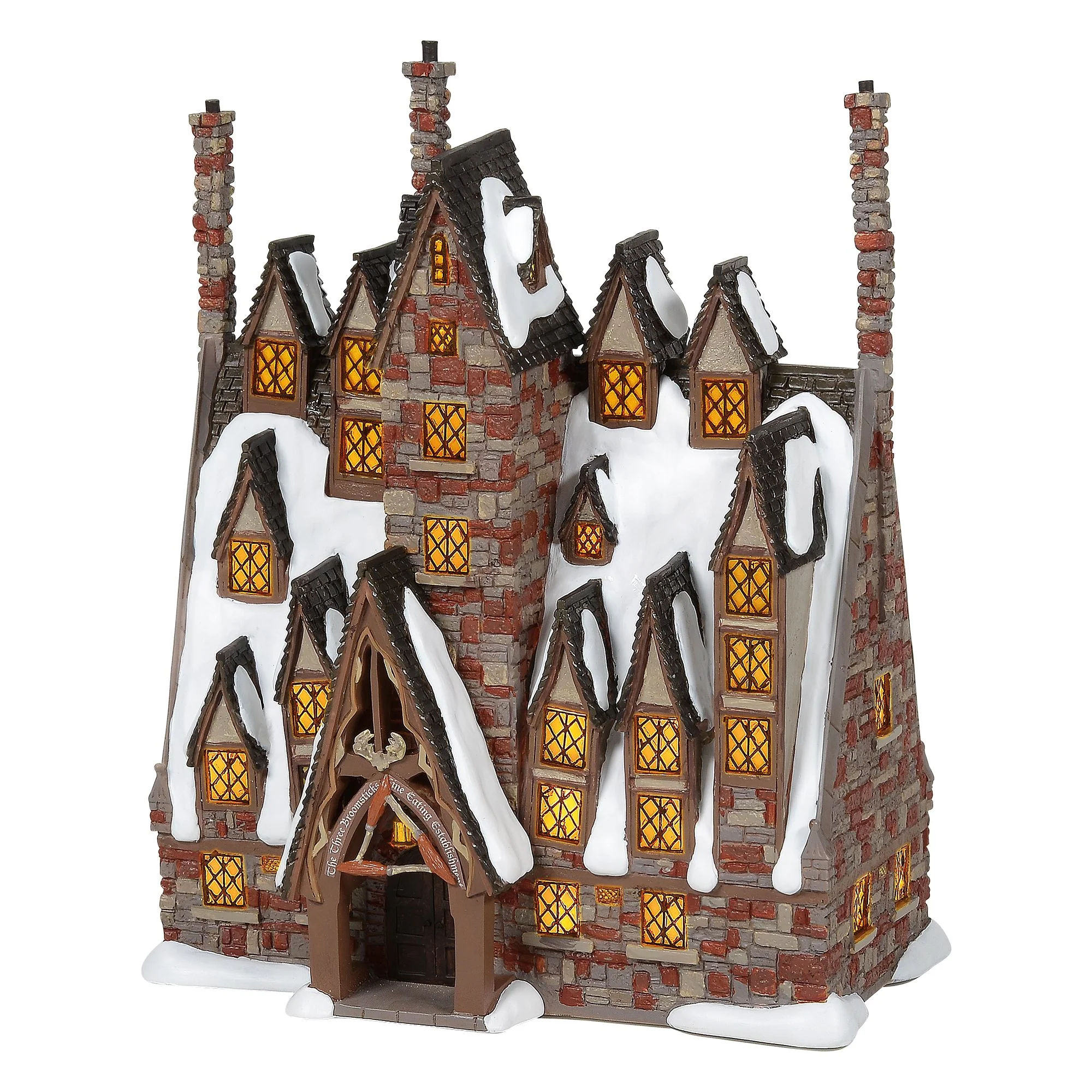 The Three Broomsticks Illuminated Model Building - Harry Potter Village by Department 56