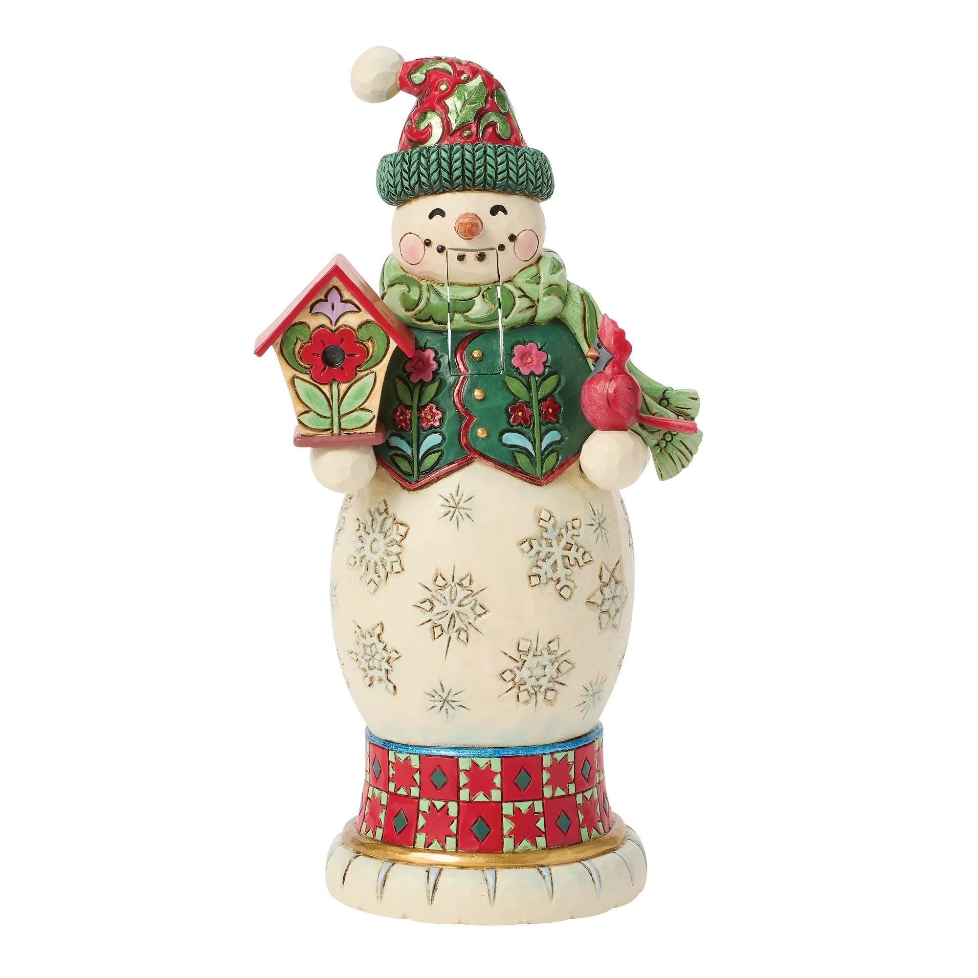 Traditional Snowman Nutcracker Figurine