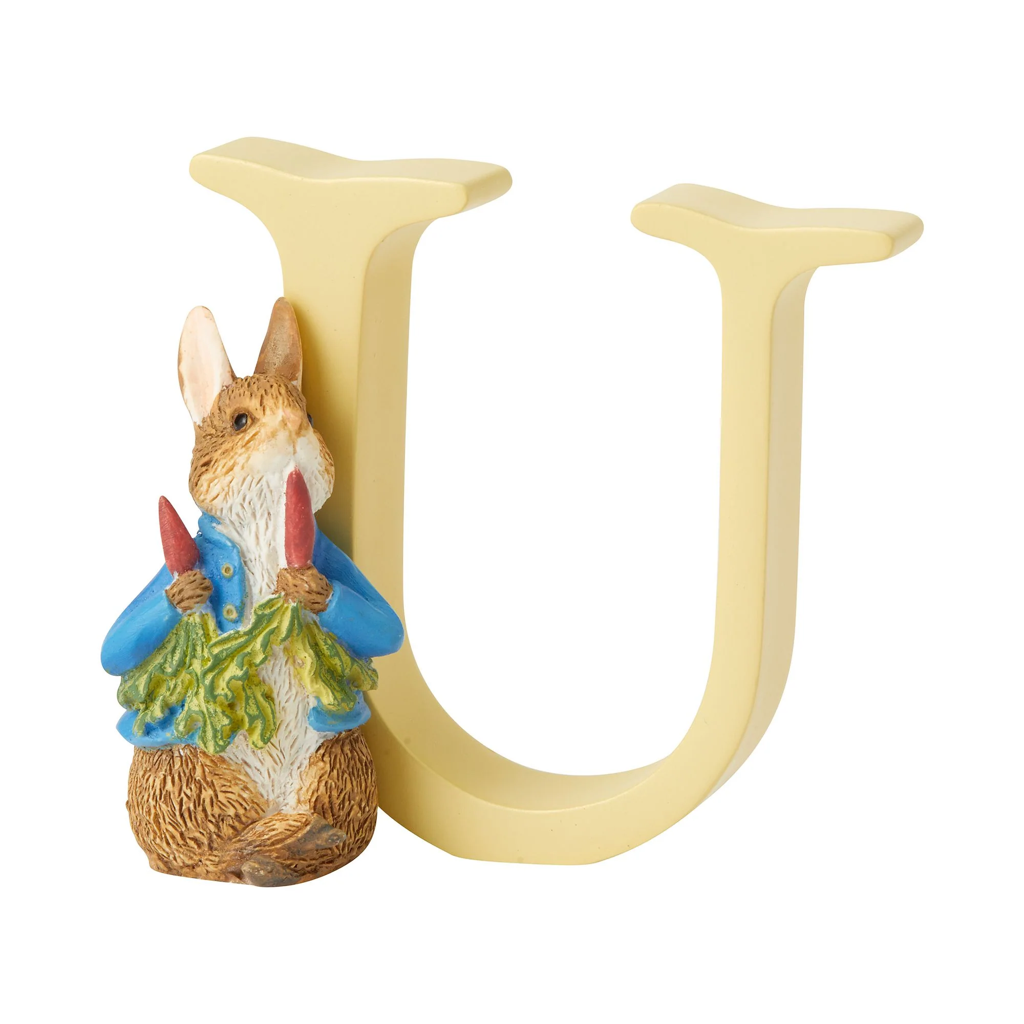 U - Peter Rabbit With Radishes Decorative Alphabet Letter