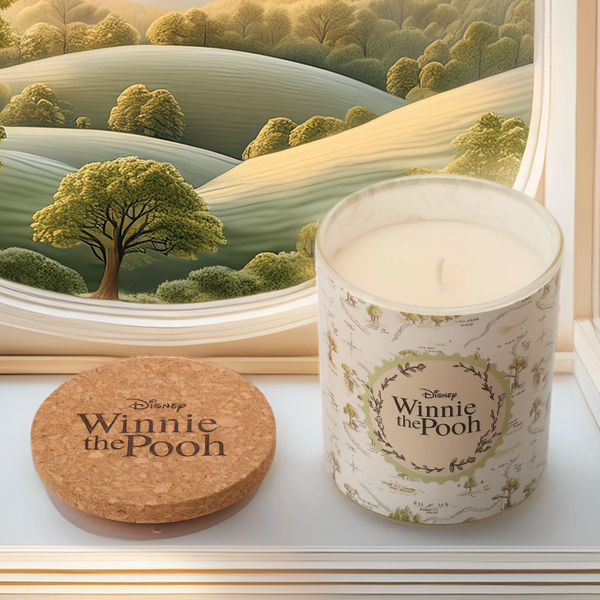 Winnie the Pooh Hundred Acre Wood Glass Candle - Image 2